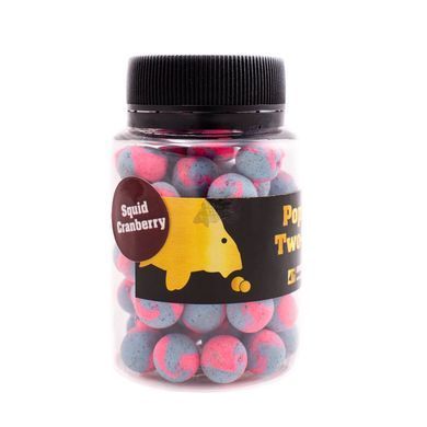 Бойлы CC Baits Two-Tone Pop Ups Squid-Cranberry 10мм, 35гр