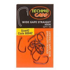 Крючок Technocarp Wide Gape Straight №2, 10 шт