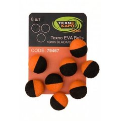 Искусственная насадка Technocarp Eva Balls 10 mm, black/orange 8 шт