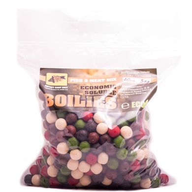 Бойлы CC Baits пылящие Economic Soluble Fish&Meat Mix 16-24мм, 3кг