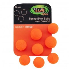 Искусственная насадка Technocarp Eva Balls 10 mm, orange 8 шт