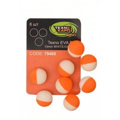 Искусственная насадка Technocarp Eva Balls 10 mm, white/orange 8 шт