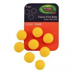 Искусственная насадка Technocarp Eva Balls 10 mm, yellow 8 шт
